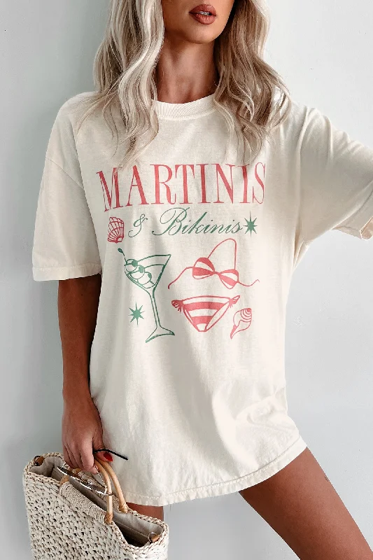 "Martinis & Bikinis" Graphic T-Shirt (White)