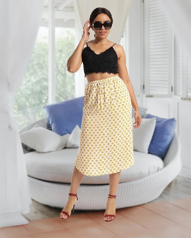 Ladies Midi Slit Skirt