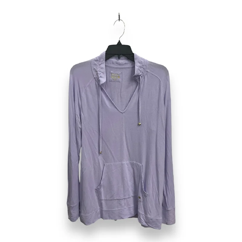 Athletic Top Long Sleeve Collar By Lilly Pulitzer In Purple, Size: L