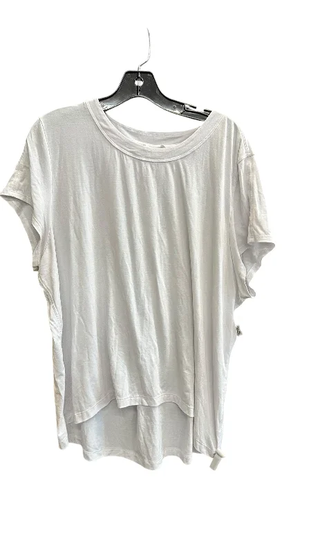 Athletic Top Short Sleeve By Athleta In White, Size: L