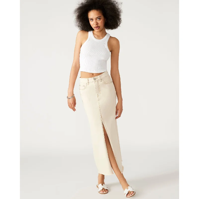 Avani Denim Skirt Ivory