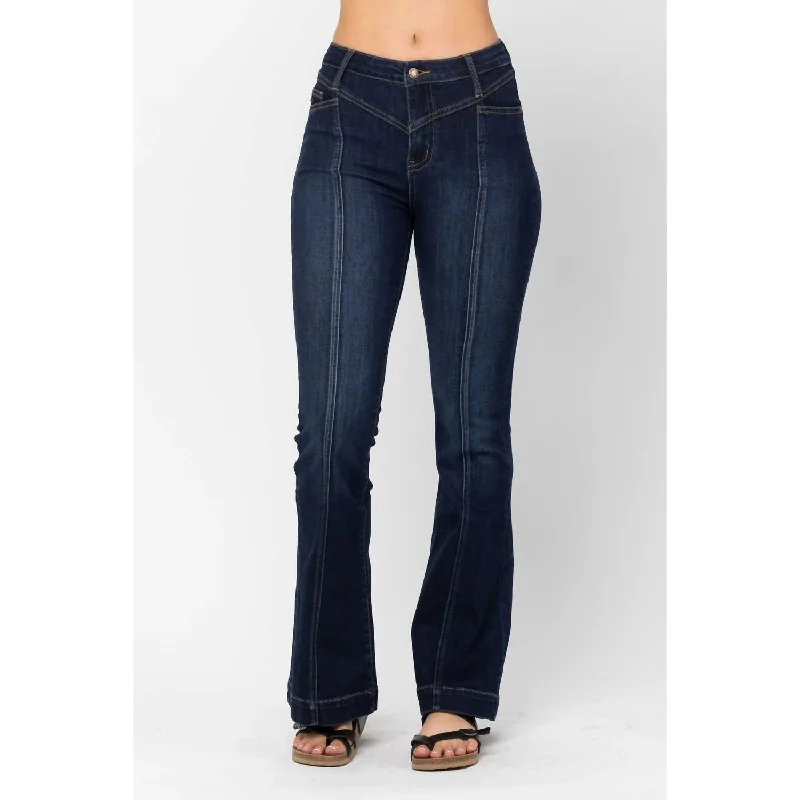 Linda High Waist Flare Jeans In Blue