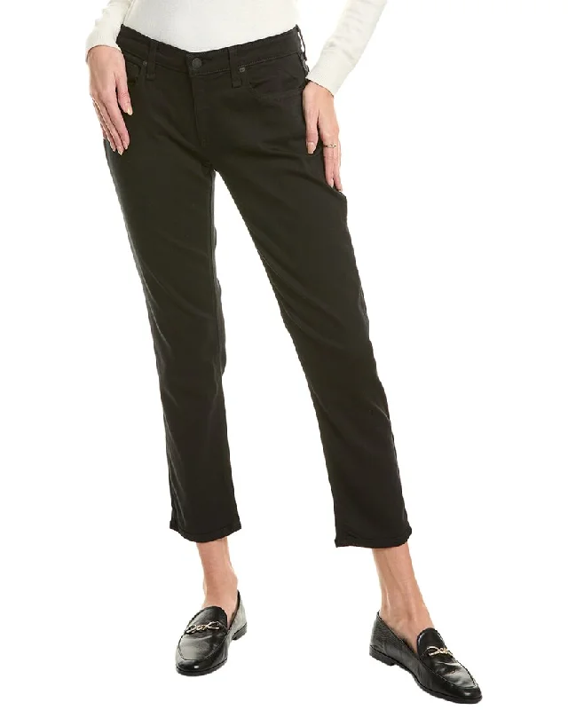 rag & bone Dylan Black Low-Rise Slim Boyfriend Jean