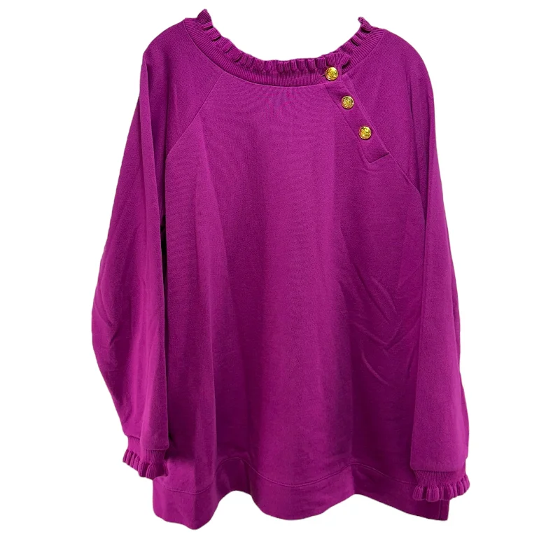 Top Long Sleeve By Talbots In Pink, Size: 1x