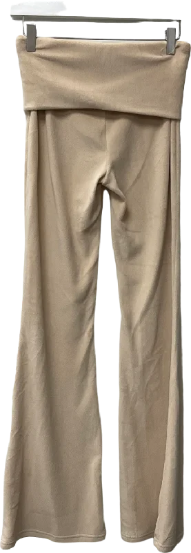 Beige Fold Over Flares UK S