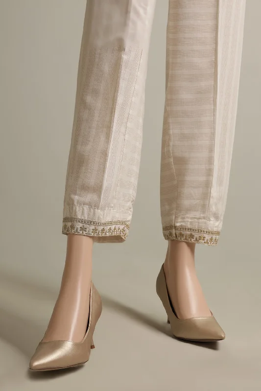 Embroidered Cotton Pants