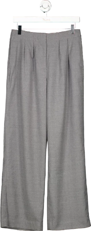 Arket Grey Wool Blend Trousers UK 12