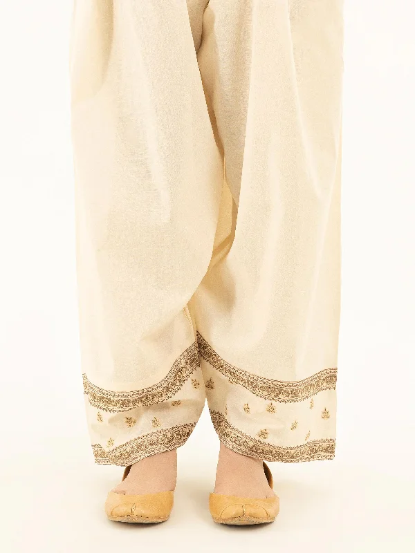 Embroidered Cambric Shalwar