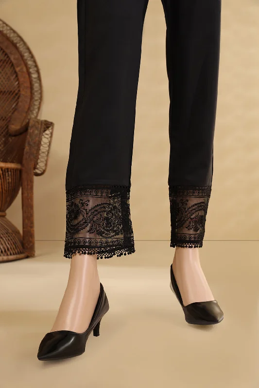 Embroidered Raw Silk Pant