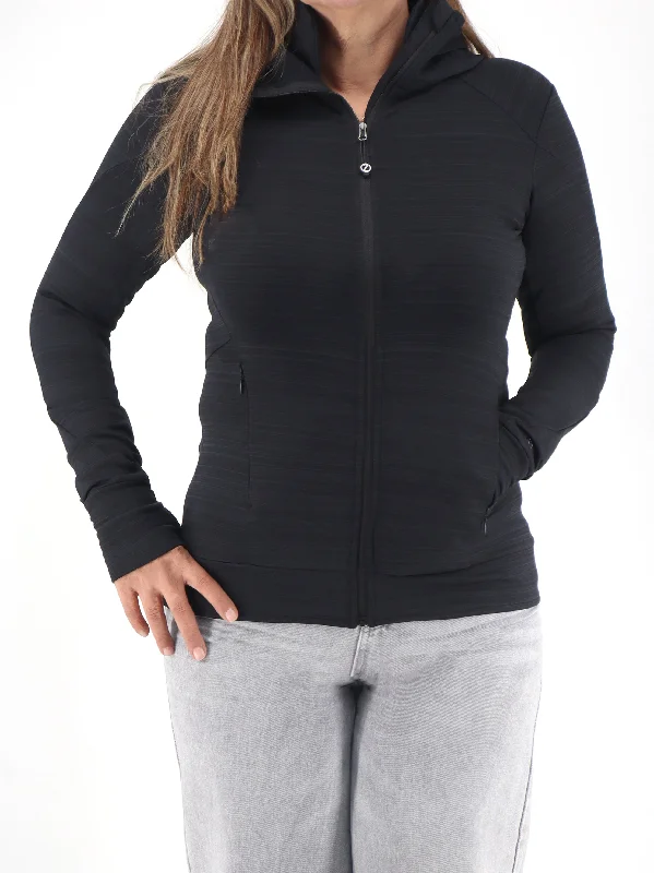 Women's Textured Sports Jacket,Black