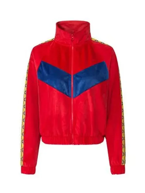 Women's Colorblocked Jacket,Red/Blue