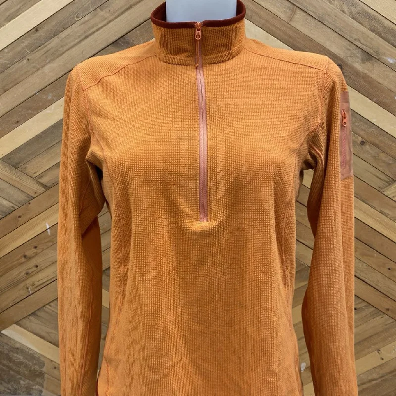 Arc'teryx - Women's Delta LT 1/2-Zip Grid Fleece - MSRP $200: Orange-women-MD