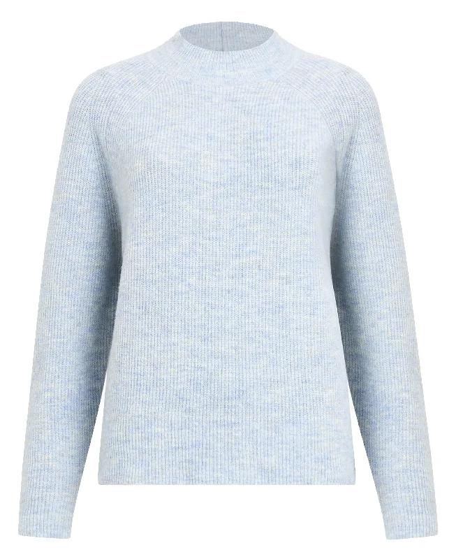 Carice Knit Crew Neck Jumper - Corfu Blue