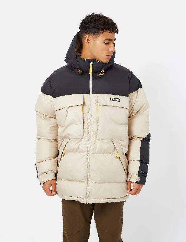 Columbia Ballistic Ridge Oversized Puffer Jacket - Ancient Fossil White/Black