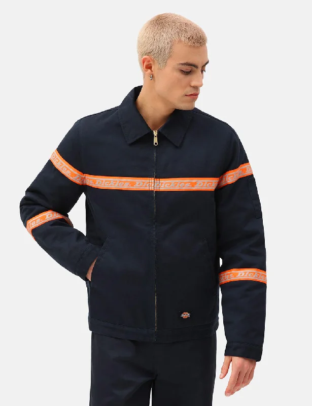 Dickies Gardere Reflective Tape Eisenhower Jacket - Dark Navy