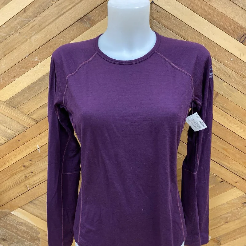 icebreaker - Women's Merino Bodyfit Zone Baselayer Top - MSRP $175: Purple-women-LG