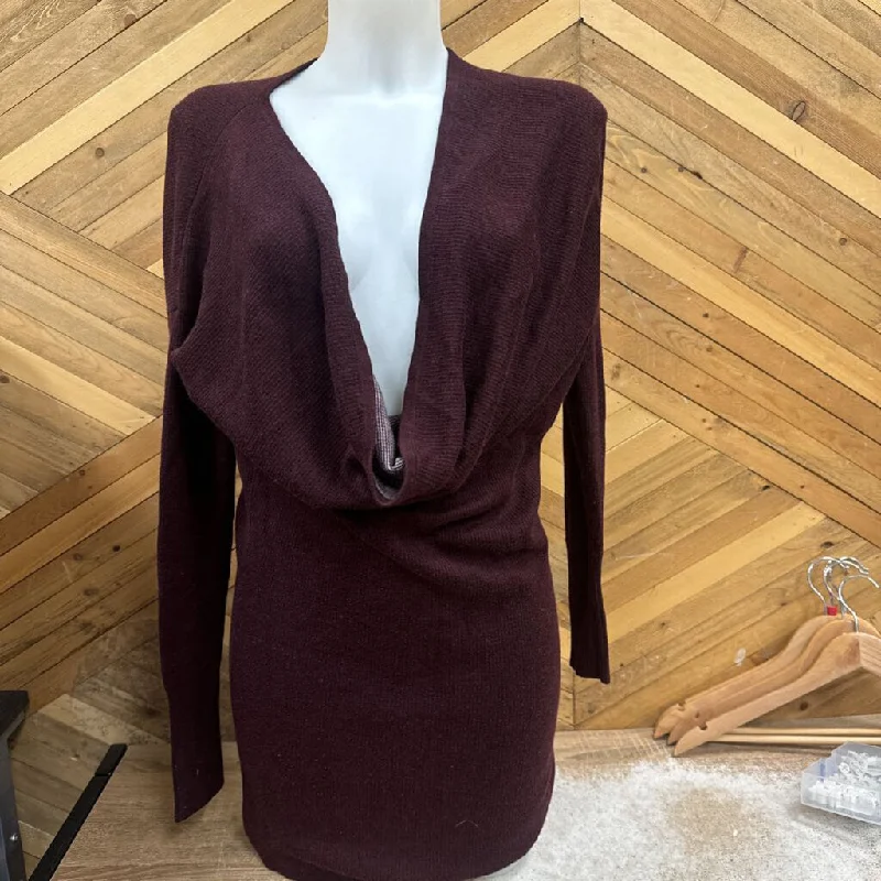 Lululemon - Women's Cowl-Neck Knit Dress - MSRP comp $148: Maroon/Burgundy-women-LG