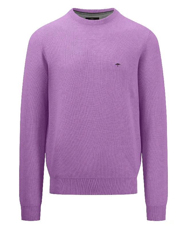 Structured O-Neck Knit - Dusty Lavender