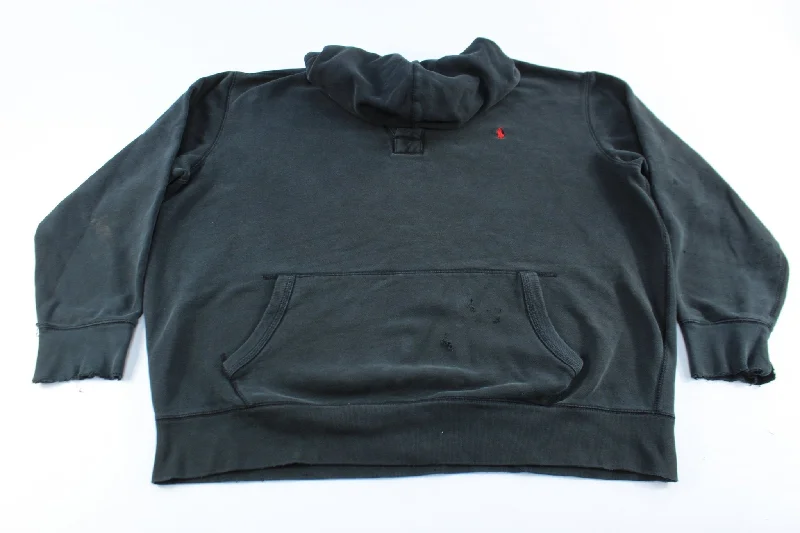 Polo by Ralph Lauren Embroidered Logo Black Pullover Hoodie