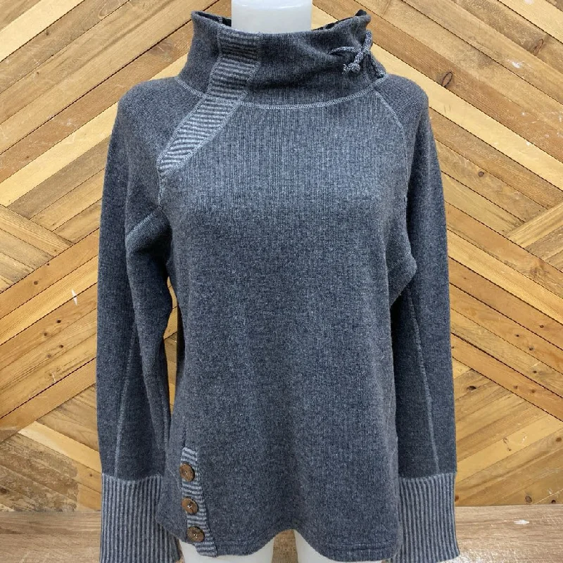 Prana - Women's Wool-Blend Sweater - MSRP comp $165: Grey-women-XL