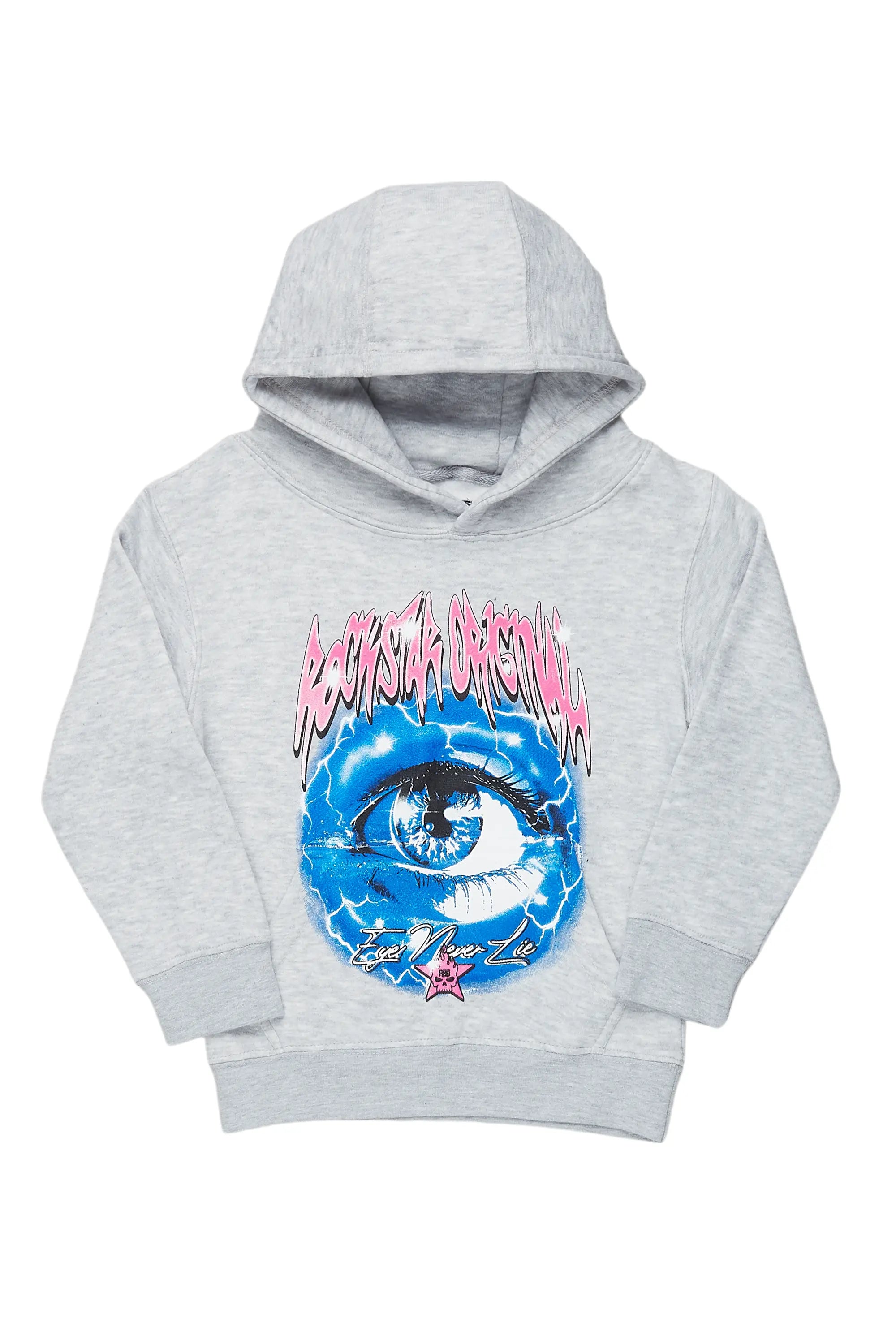 Boys Pello Grey Graphic Hoodie