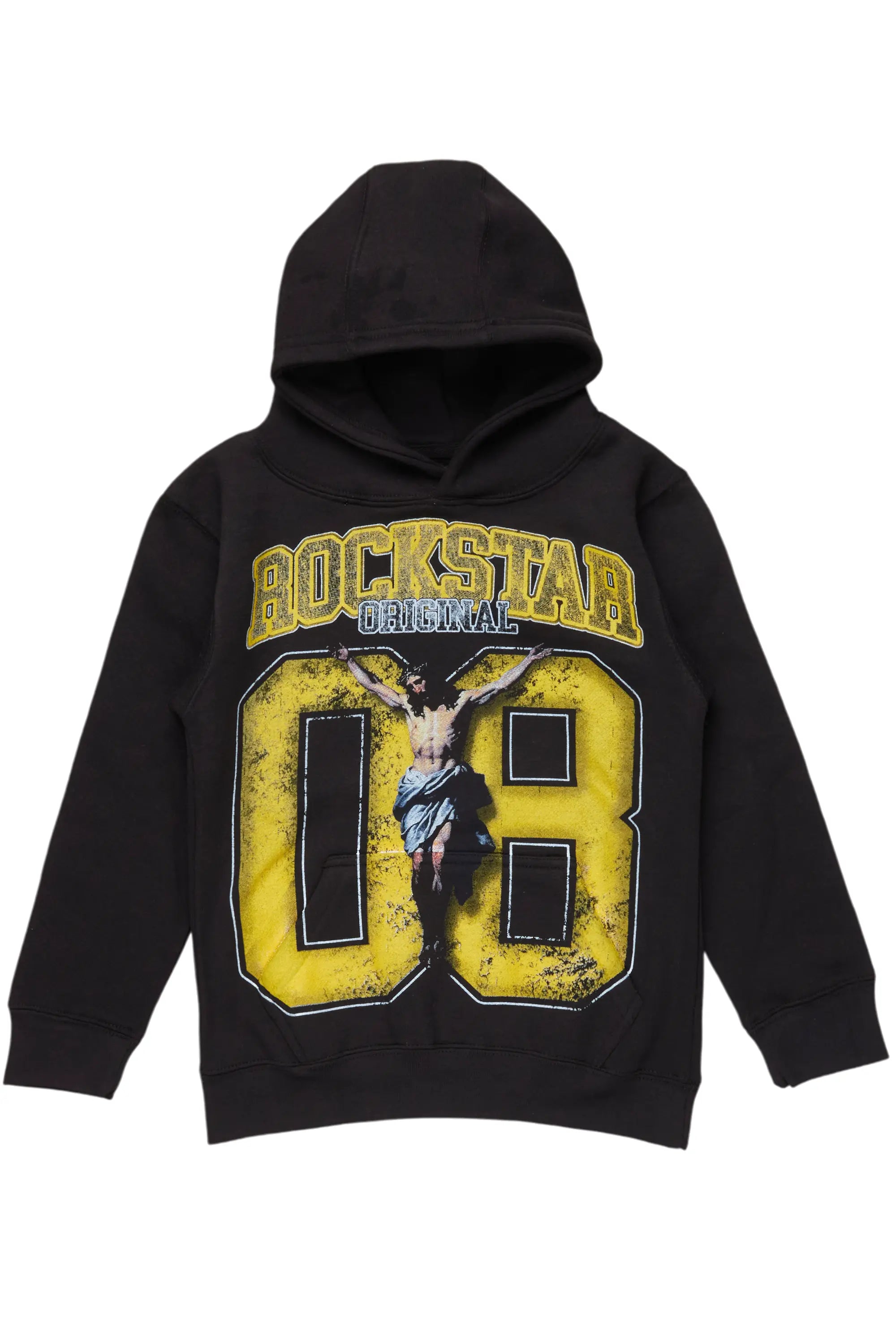 Boys Fields Black Graphic Hoodie