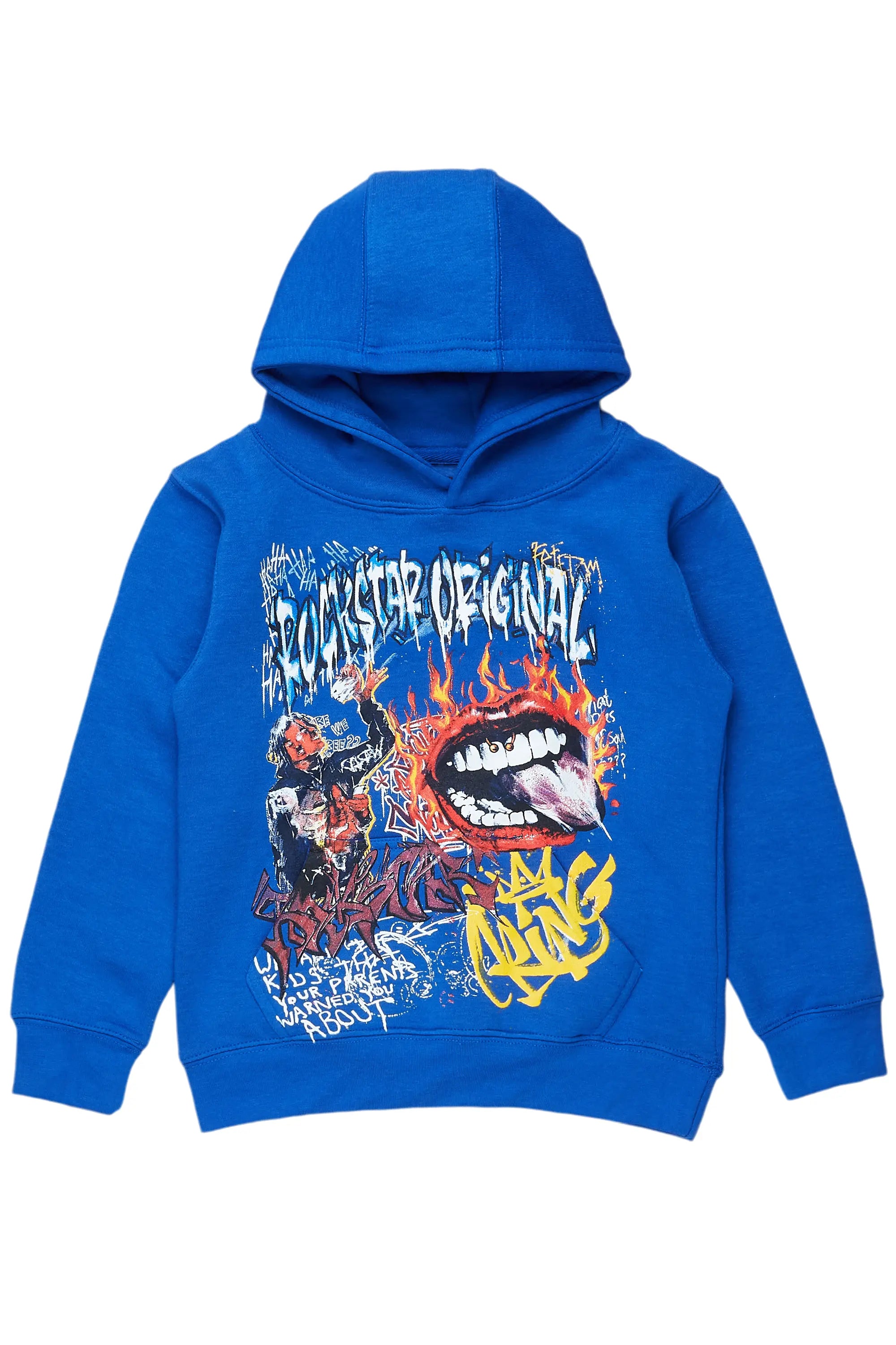 Boys Yooz Royal Graphic Hoodie