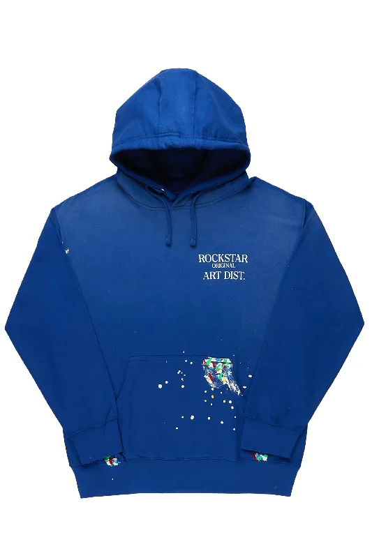 Boys Rockstar Art Dist. Royal Graphic Hoodie