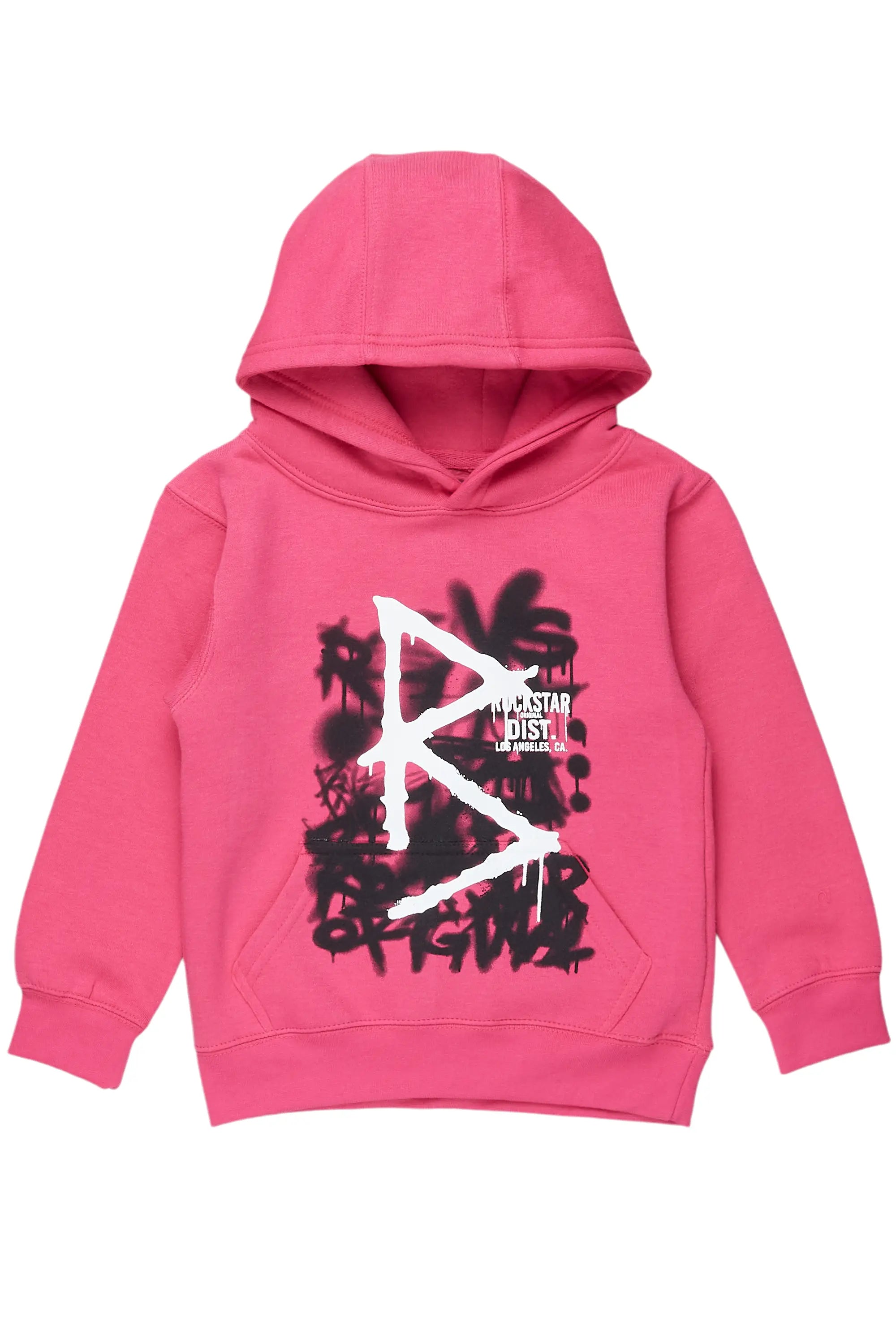 Girls Nahomy Fuchsia Graphic Hoodie