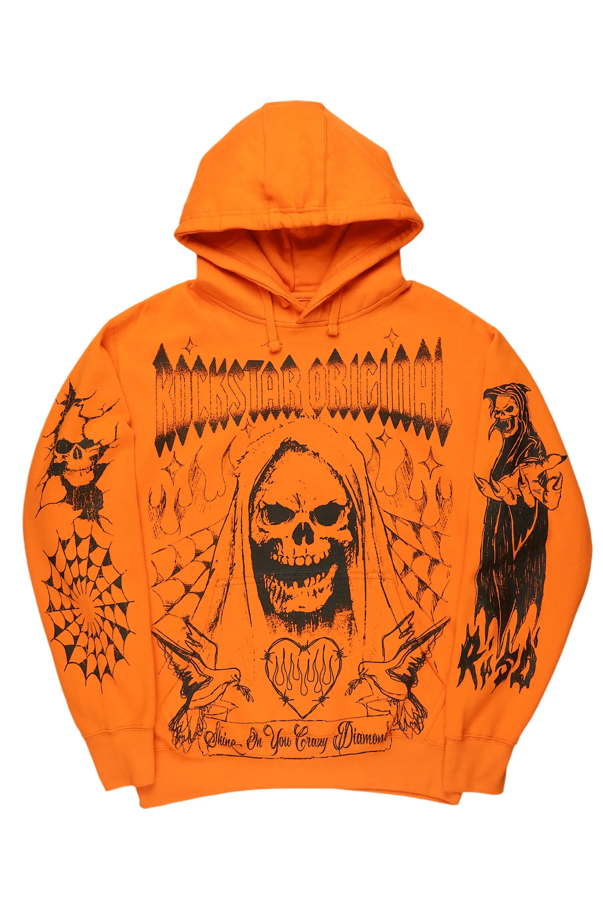 Pogboom Orange Graphic Hoodie