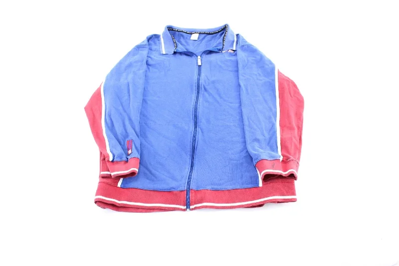 Y2K Nike Embroidered Logo Red, Blue, & White Zip Up Jacket