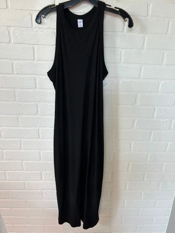 Black Dress Casual Midi Old Navy, Size S