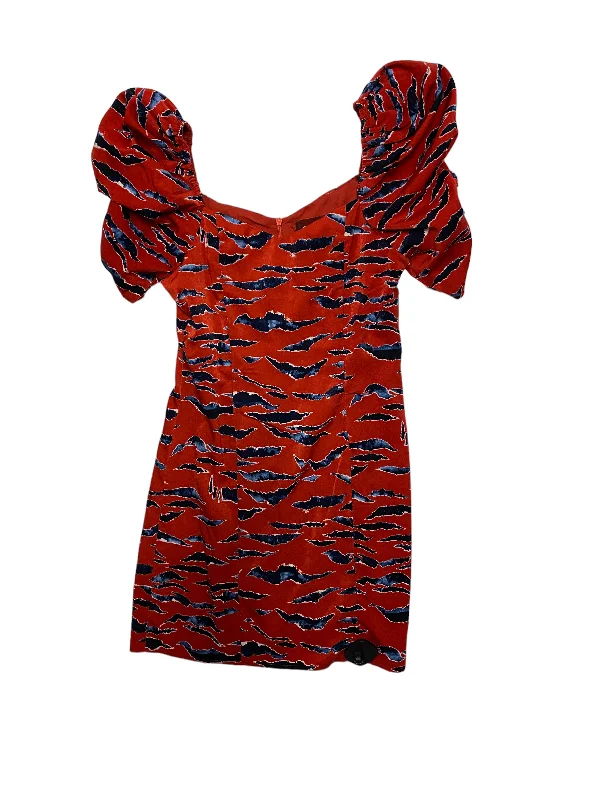 Blue & Red Dress Party Midi 4s13nna, Size S