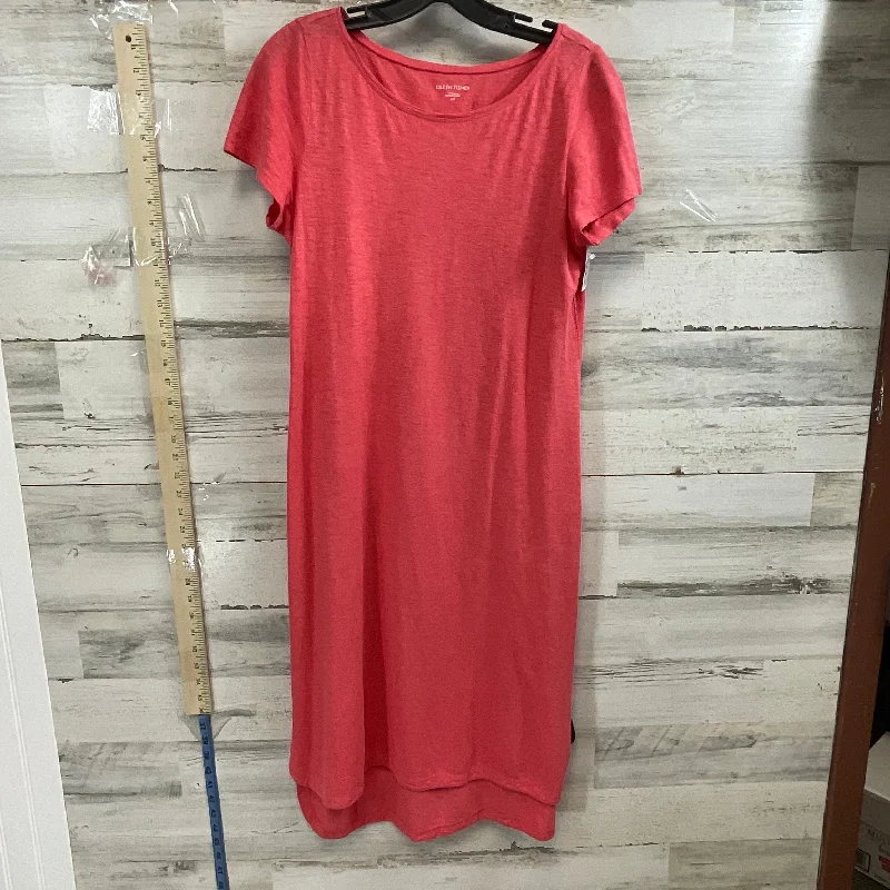 Orange Dress Casual Midi Eileen Fisher, Size S