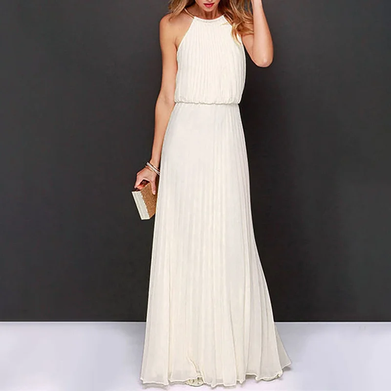 Sleeveless Elegant Mesh Maxi Dress