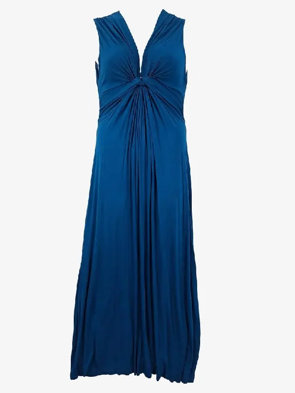 Table Eight Aquamarine Twist Drape Maxi Dress Size L