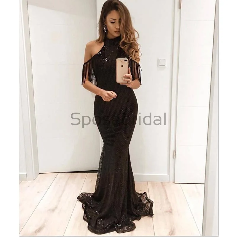 New Arrival Popular Mermaid High Neck Sexy Formal Long Prom Dresses, evening dress PD1641