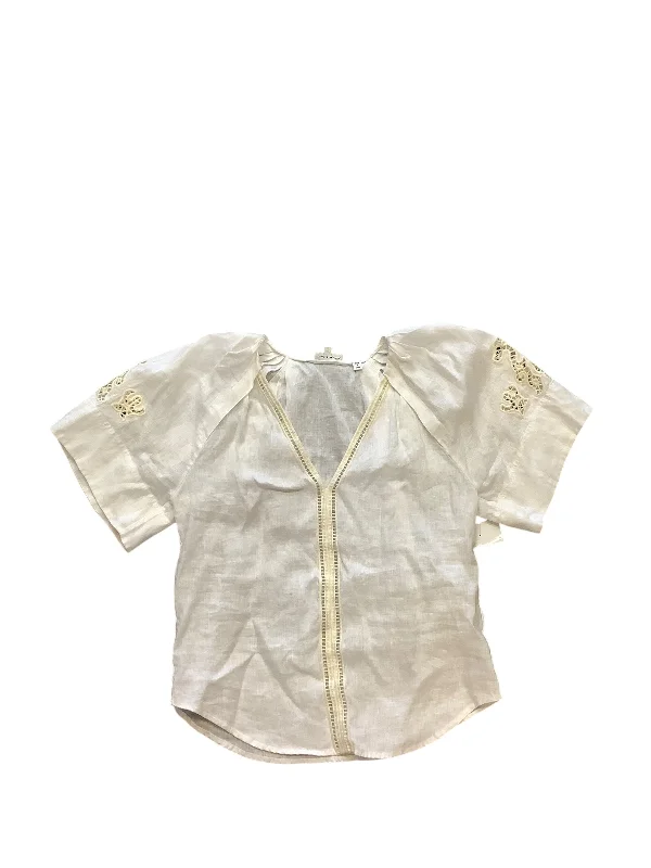 Blouse Short Sleeve By Alc In White, Size: 2