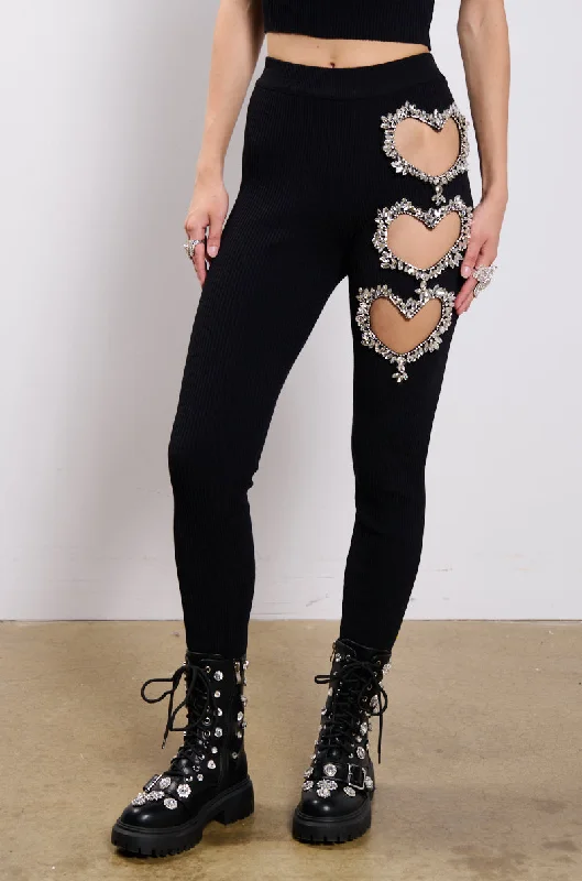 HAND TO HEART EMBELLISHED LEGGINGS